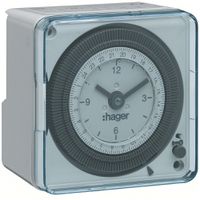 Timer AP Hager analogico giornaliero 1 canale 1 chiusura 16A 1 UM
