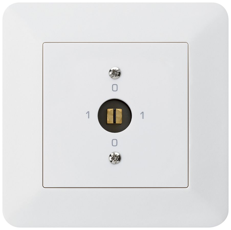 Interrupteur à clé à canon ENC kallysto.trend 0/1L blanc