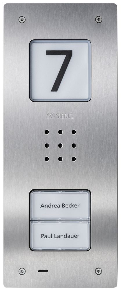 Poste audio externe ENC Siedle Compact système bus 2 12VAC 273×110×49mm IP54