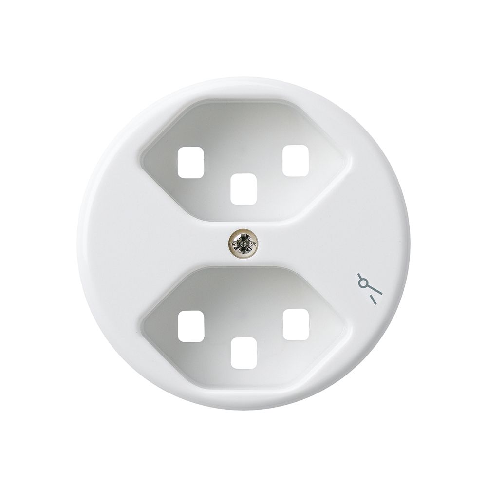 Disque frontal pour prise Hager basico 2×type 23 1×S H blanc