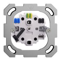 Einsatz Steckdose FH 2×T13 weiss mit LED grün