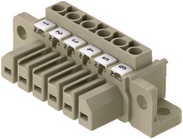 Buchsenstecker Weidmüller STV S 7 SB Flansch 7mm 7L versilbert grau