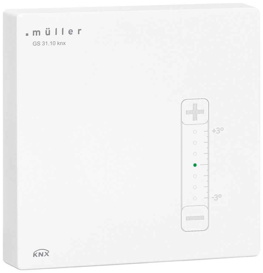 AP-Multisensor KNX müller GS 31.11 aL/rF/Temp/TP 5×DI/AI Regler weiss