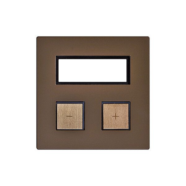 Kit de recouvr.EDIZIOdue elegance pour poussoir double+RTH hazel