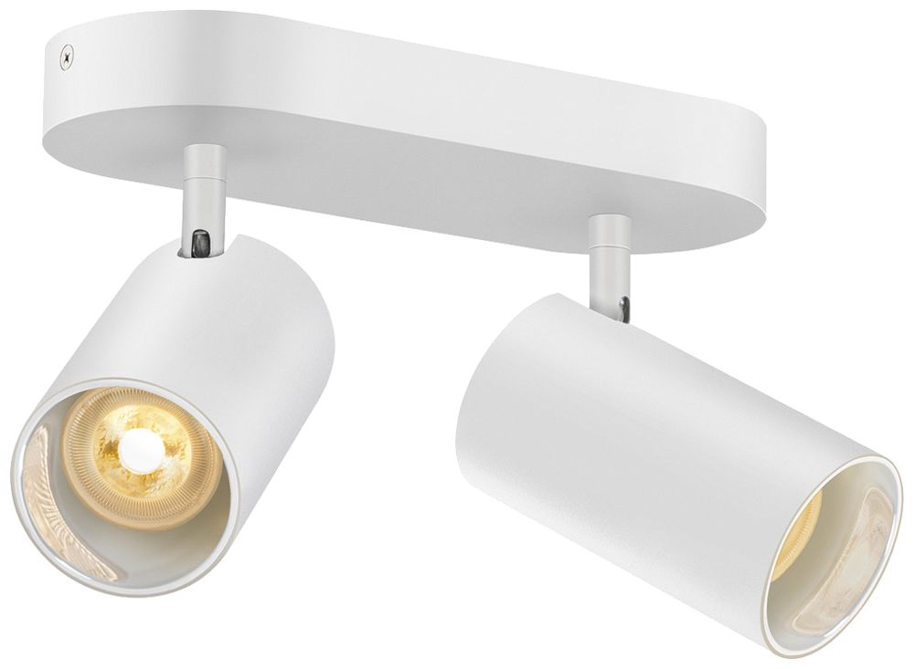 Spot SLV ASTO TUBE GU10 2×10W Ø70×125mm blanc