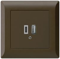 Prise de charge USB ENC kallysto.line 18W PD 1×type A 1×type C brun