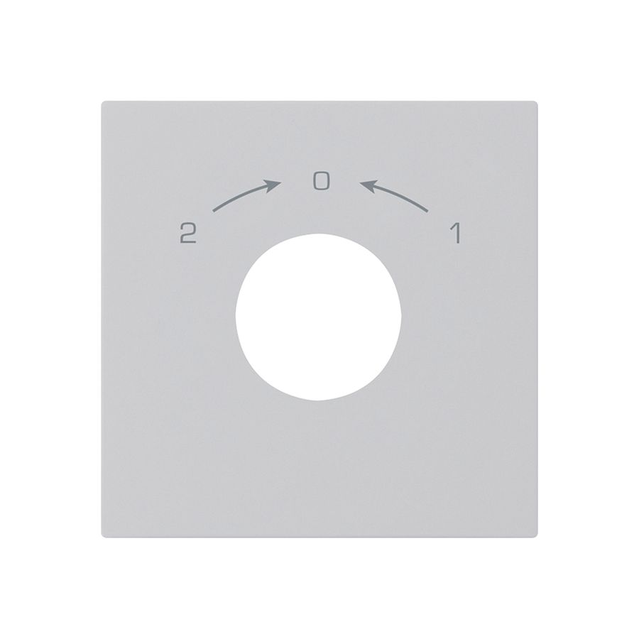 Frontset für Schlüsselschwenktaster 60×60mm kallysto 1->0<-2 hellgrau