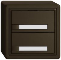 Poussoir KNX RGB AP EDIZIO.liv SNAPFIX® capteur temp.s.LED étiqu.2× comm.1T br