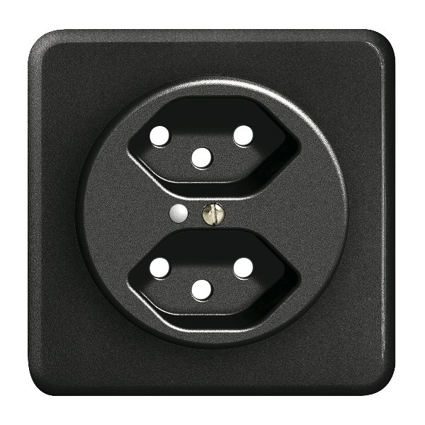 UP-Frontset FH 2×T13 schwarz 86×86mm mit Linse