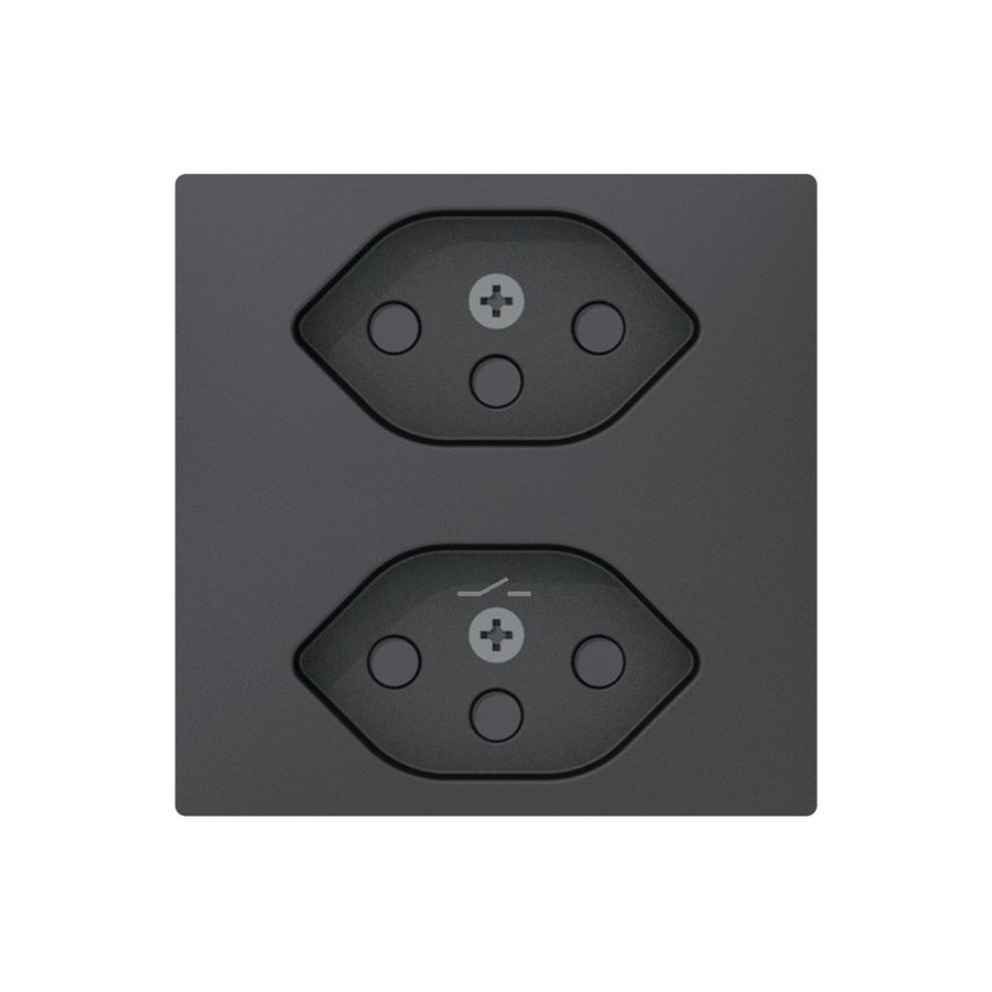 Steckdose Sidus E 2×T13S anthrazit