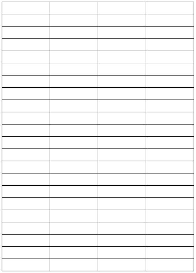 Foglio di etichette A4 Dätwyler per Keystone, 88 etichette 47×12mm