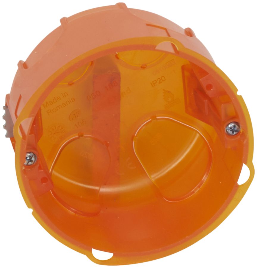 UP-Einlasskasten Batibox 2 modul Universal Ø80×50mm Euro-Norm orange