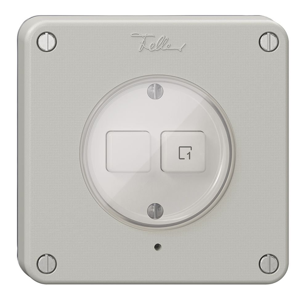 Station secondaire 1c/2t pour interrupteur scène NEVO Wiser N.CO gris clair