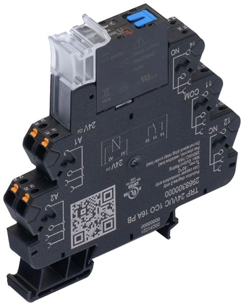 Relais WM TRP PB 1CO 16A AgNi 21.6…26.4VAC/DC LED Steckanschluss