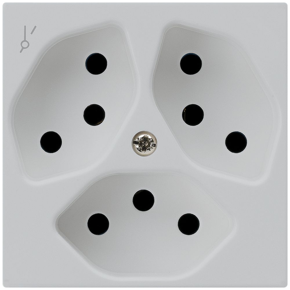 UP-Steckdose kallysto 3×T13/1S hellgrau