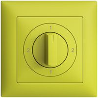 Frontset EDIZIOdue 2-1-2-1 lemon 88×88mm für Drehschalter