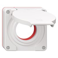 Deckel mit Klappdeckel NEVO Ø42mm IP55 ws (Dicht.rt)