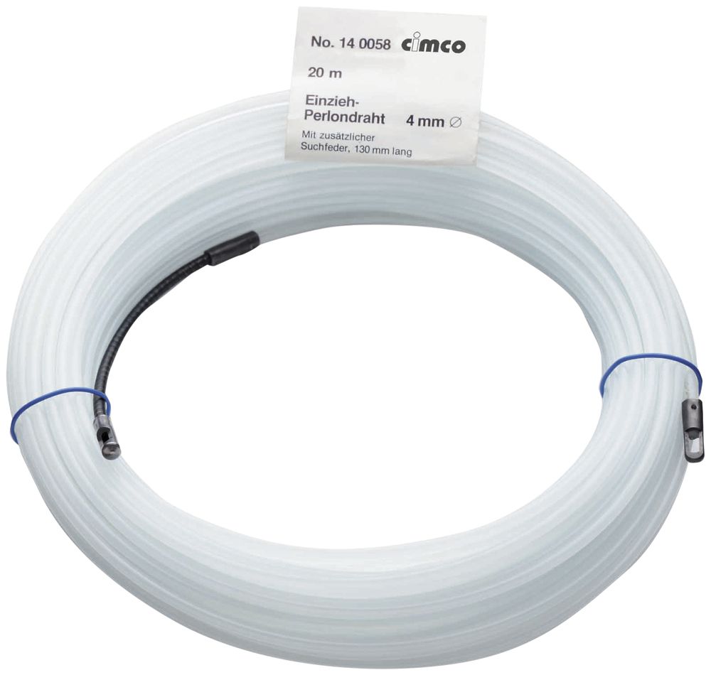 Einziehband Cimco Ø4 Ring Ø6mm Polyamid (PA) 15m weiss
