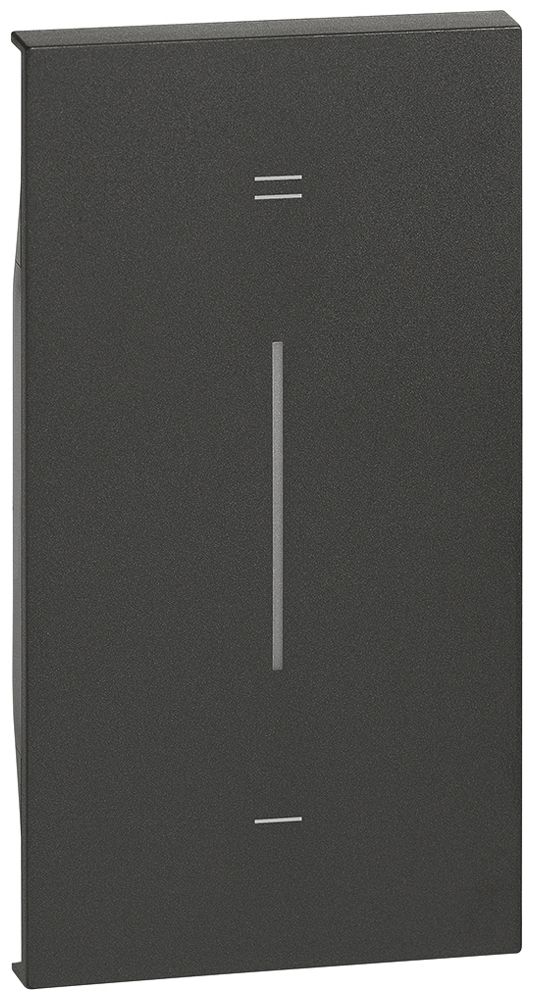 Cache de touche Living Now 2 mod.p.touche MyHOME illuminable a.symbole +/- noir