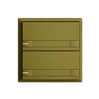 UP-Taster KNX 2-fach EDIZIOdue colore olive RGB mit LED mit Papiereinlage
