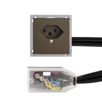 Prise INC EDIZIOdue T23 L2 coffee pour câble plat Technofil