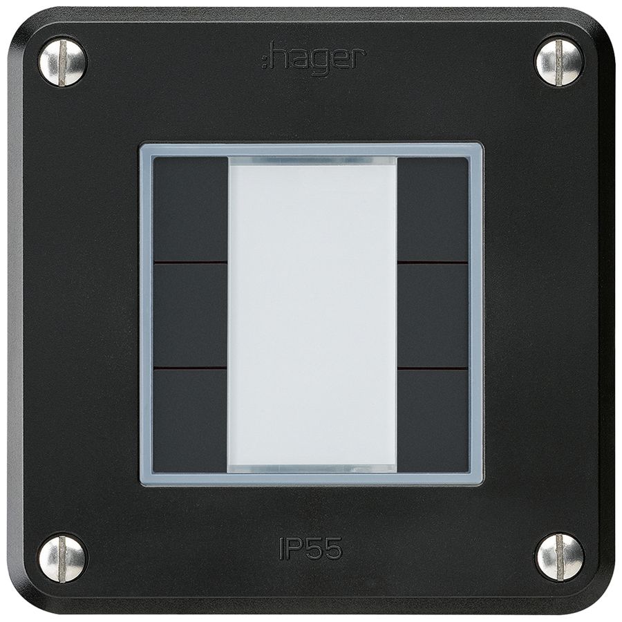 UP-Taster robusto A KNX 6× s/e-link schwarz