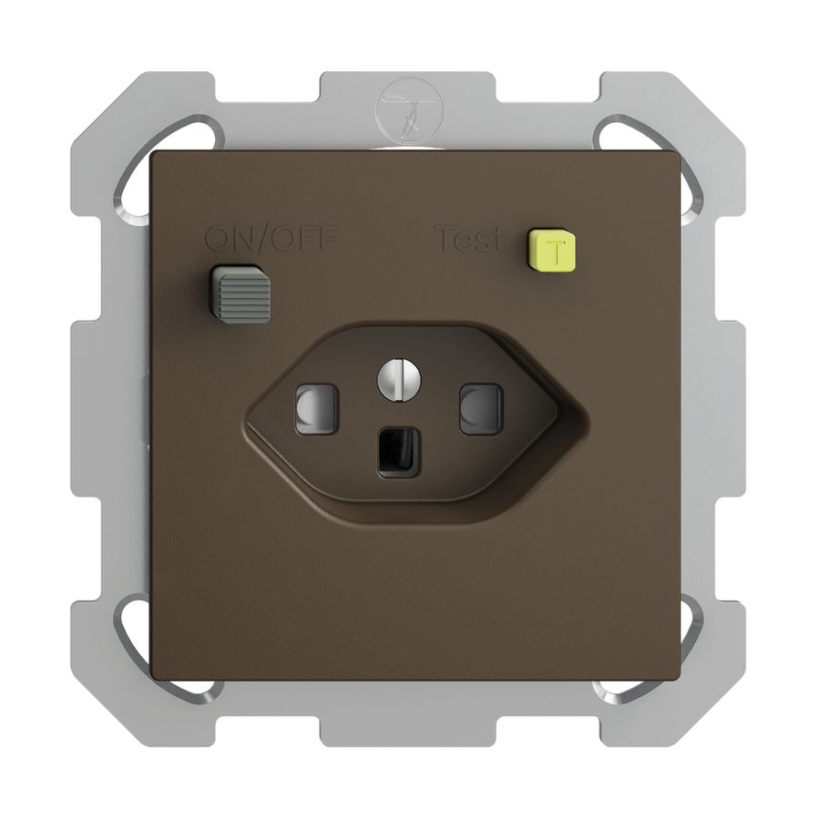 UP-Steckdose EDIZIOdue T23 FI 30mA FM, shutter, coffee