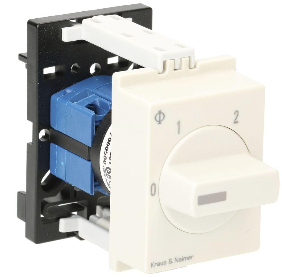 REG-Drehschalter K&N, 10A/440V /1L, Griff hgu, "0-1-2"