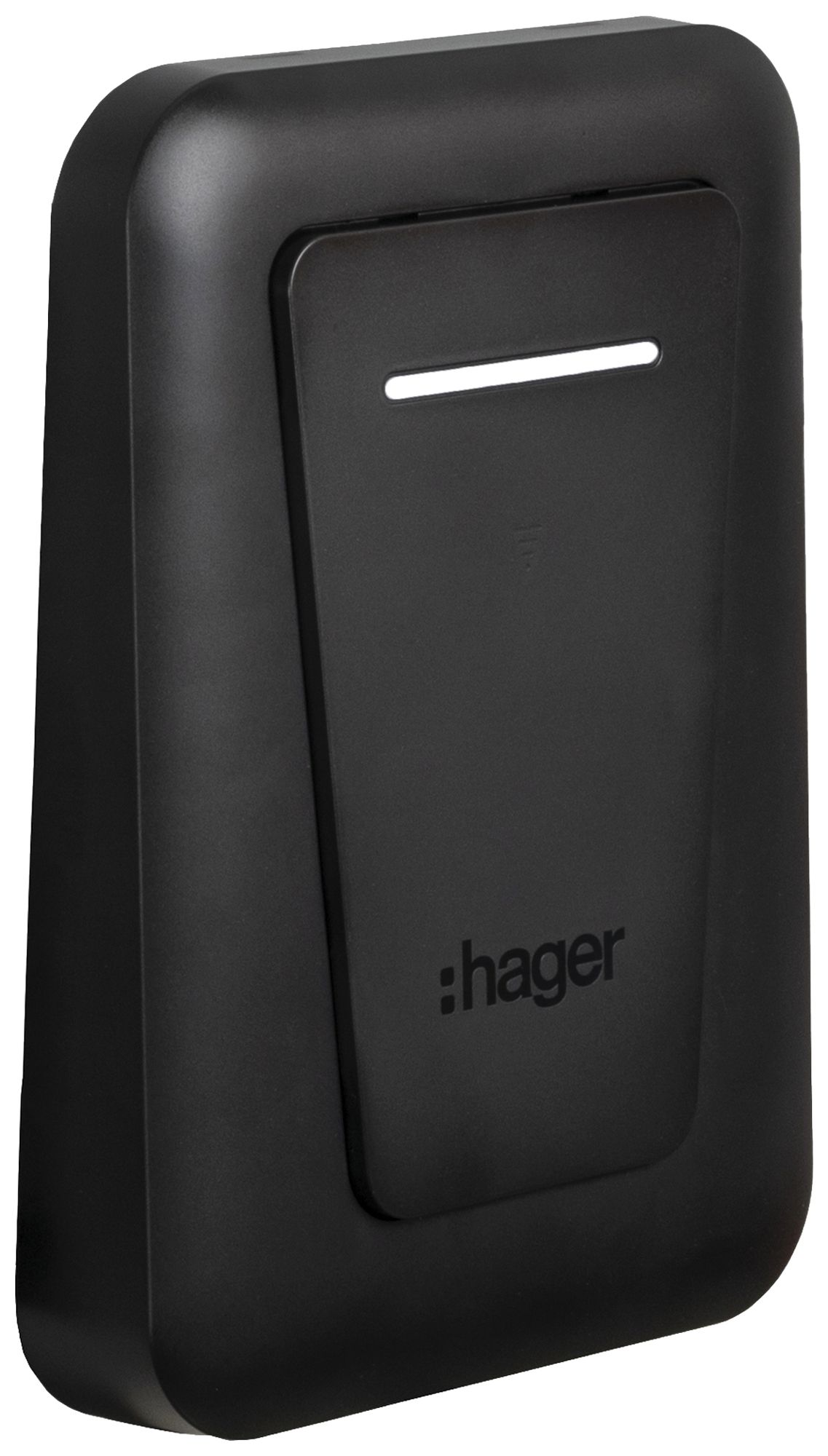 Plaque de couverture Hager pour station de charge électrique noir