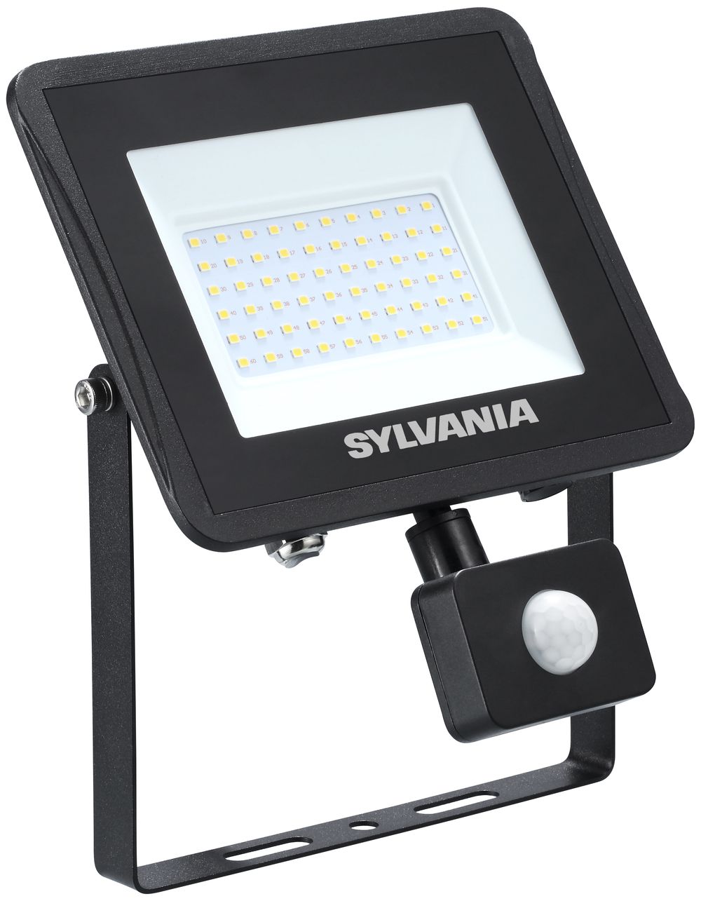 Proiettore LED START Flod Flat IP54 PIR 46W 5000lm 840 nero