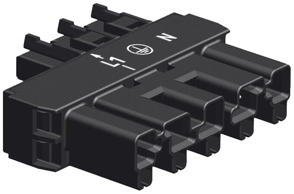 Distributeur intermédiaire WAGO WINSTA MIDI 5/3prises 1L codification A noir