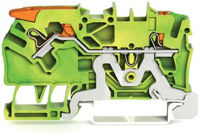 Schutzleiterklemme WAGO TOPJOB-S 2.5mm² 2L grün/gelb Serie 2102