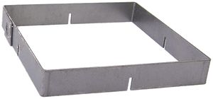 Cadre frontal HaloX carré 80×80mm aluminium gris