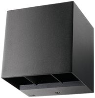 LED-Wandleuchte SG Artes 8W 340lm 827 IP65 DIM dir./indir.120×120mm schwarz