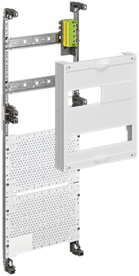 Travée Media Hager pour armoire distribution ENC 5 rangées, 2 rangées modulaires
