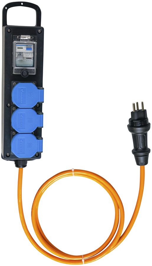 Stromverteiler DEM DB20390001 16A 1×FI 3×T23 2m 3×2.5mm² Stecker T23