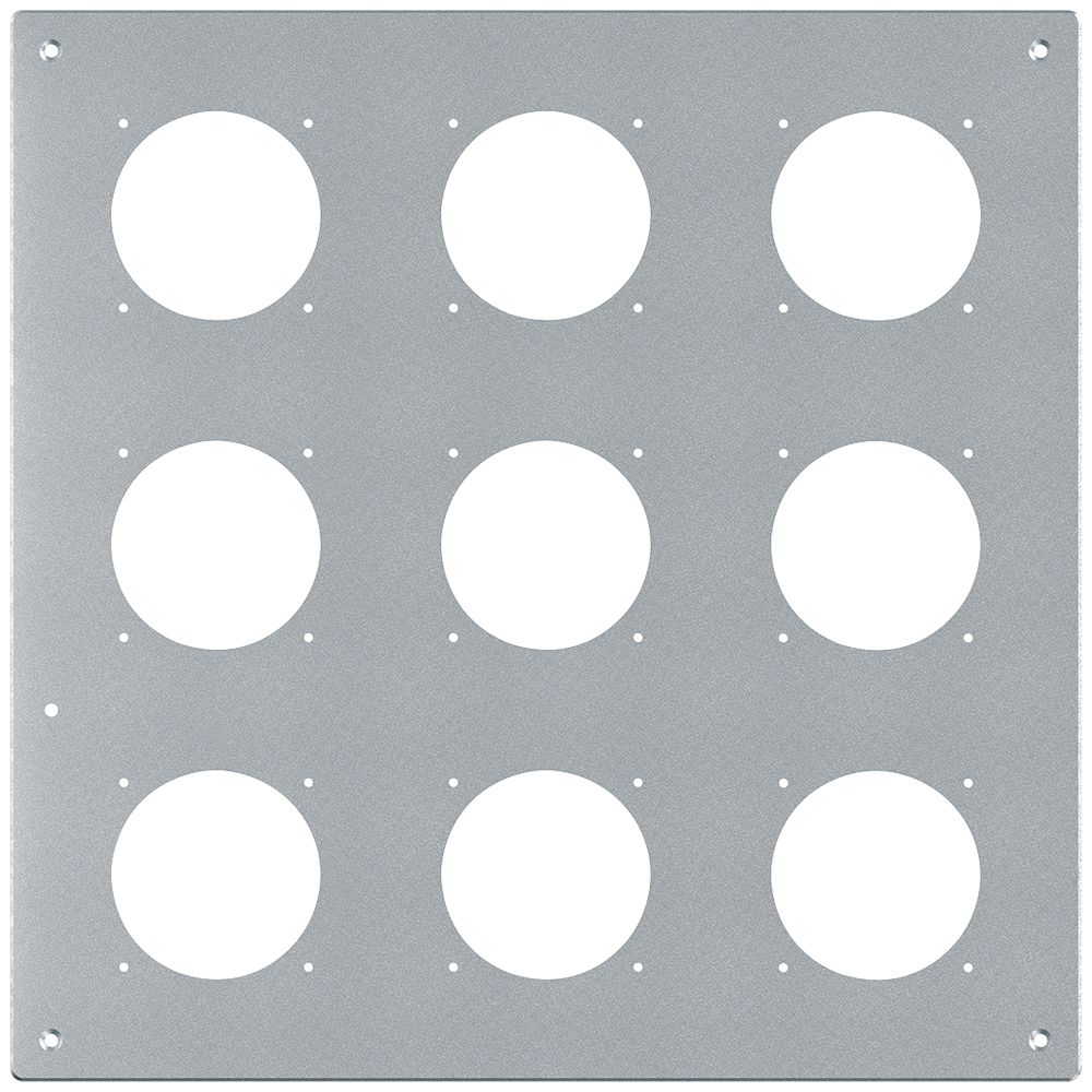 UP-Montageplatte robusto 3×3 Aluminium, natur