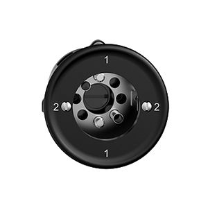 Interruttore rot.INC STANDARDdue 3/3L nero, per serrat.s.cilind