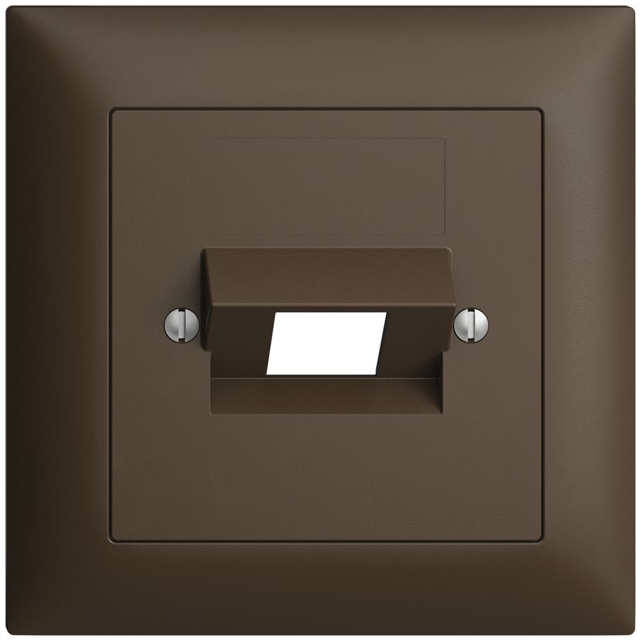 Kit frontale EDIZIOdue coffee 88×88mm 1×RJ45