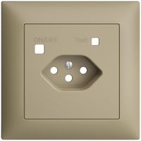 Frontset EDIZIOdue zu FI-Steckdose FMI, T13, sand