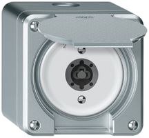 Contact pivotant à clé AP robusto 1P 2NO 2CO 20A 250V 86×86mm aluminium