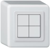 AP-KNX-Taster Hager BA basico Q 4-fach 88×88mm weiss