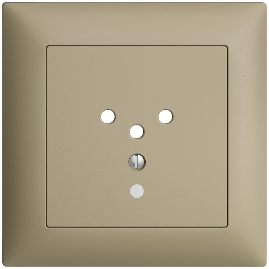 UP-Frontset EDIZIOdue T12 sand 88×88mm mit Linse für Steckdose