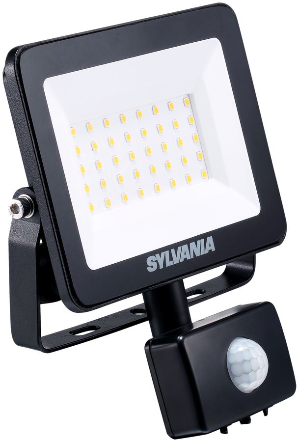 Proiettore LED START ECO Flood Flat 31W, 2700lm, 3000K, PIR, nero, IP54