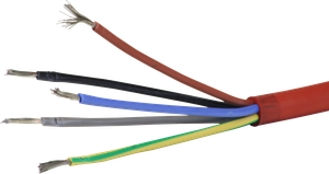 Silikonkabel 5×1.5mm² 3LNPE rot Eca