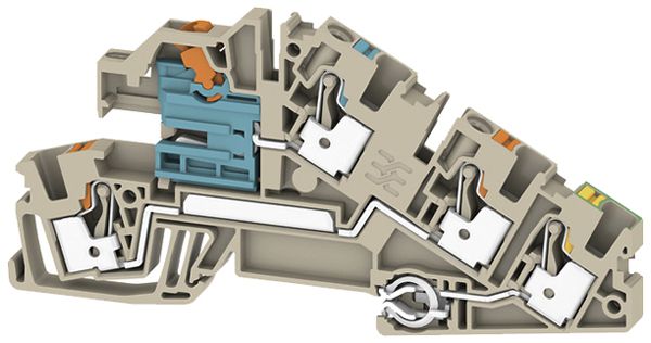 Borne d'installation Weidmüller AITB 4 BB NDT-L-PE PUSH IN 3 étages