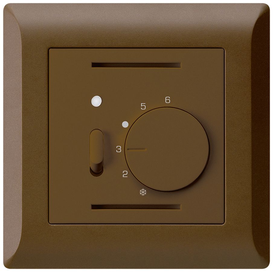 Termostato ambiente INC kallysto.line marrone con interruttore