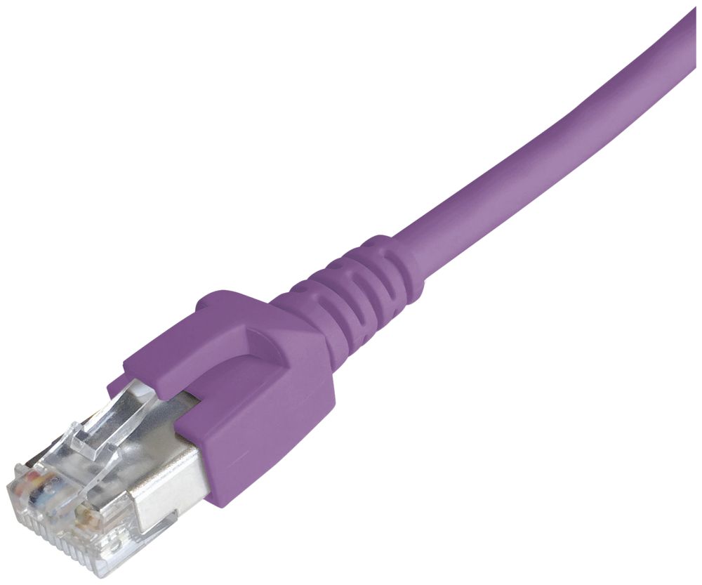 Câble patch RJ45 Dätwyler 7702 4P, cat.6A (IEC) S/FTP LSZH, violet, 2m