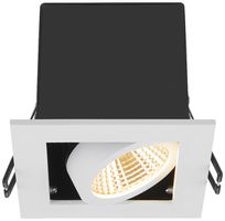 Downlight LED SLV KADUX Single 7.5W 770lm 3000K 38° REG 90×90mm bianco