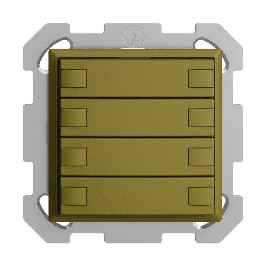 UP-KNX-Taster RGB EDUE, 250mW, o.LED, 4×Taste, 2×Tastenb., ov